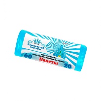 Мешки для мусора 60 л, голубые, в рулоне 20 шт., ПНД, 7 мкм, 680х580 мм, Королевство Чистоты, МК3988 (ПЭКЧ-60-20г) в Железнодорожном Мешки для мусора 60 л, голубые, в рулоне 20 шт., ПНД, 7 мкм, 680х580 мм, Королевство Чистоты, МК3988 (ПЭКЧ-60-20г) в Железнодорожном