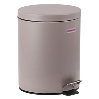 Ведро-контейнер для мусора (урна) с педалью LAIMA Classic, 12 л, серое, матовое, металл, со съемным внутренним ведром в Железнодорожном