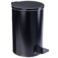 Ведро для мусора с педалью, усиленное, Титан, 10 л, черное, оцинкованная сталь в Железнодорожном