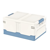 Ящик пластиковый складной белый, дно синее, 480х360х240 мм в Железнодорожном