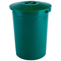 Мусорный бак с крышкой 60 л зеленый 60 зеленый в Железнодорожном