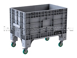 Контейнер iBox сплошной на колесах серый в Железнодорожном Контейнер iBox сплошной на колесах серый в Железнодорожном