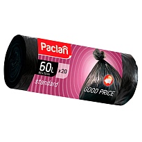 Мешки для мусора 60 л, черные, в рулоне 20 шт., ПНД, 7,4 мкм, 720х600 мм, PACLAN, 600820 в Железнодорожном Мешки для мусора 60 л, черные, в рулоне 20 шт., ПНД, 7,4 мкм, 720х600 мм, PACLAN, 600820 в Железнодорожном