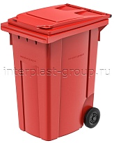 Мусорный контейнер 360 л красный 360 красный в Железнодорожном