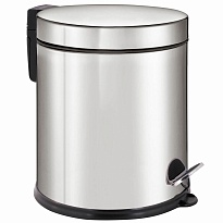 Ведро-контейнер для мусора урна с педалью LAIMA Classic Plus, 5 л, зеркальное в Железнодорожном