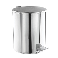 Ведро для мусора с педалью, усиленное, Титан, 15 л, нержавеющая сталь, хром в Железнодорожном