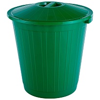 Мусорный бак с крышкой 80 л зеленый 80 зеленый в Железнодорожном