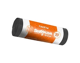 Мешки для мусора 20 л, черные, в рулоне 25 шт., ПНД, 6 мкм, 420х450 мм, SIBIRSKAYA, 101-001 S в Железнодорожном