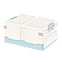 Ящик пластиковый складной белый, дно голубое, 480х360х240 мм в Железнодорожном