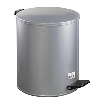 Ведро для мусора с педалью, усиленное, Титан, 15 л, серое, оцинкованная сталь в Железнодорожном Ведро для мусора с педалью, усиленное, Титан, 15 л, серое, оцинкованная сталь в Железнодорожном