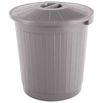 Мусорный бак с крышкой 70 л серый 70 серый в Железнодорожном