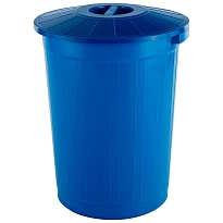 Мусорный бак с крышкой 60 л синий 60 синий в Железнодорожном