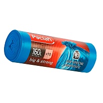 Мешки для мусора 160 л, синие, в рулоне 10 шт., ПВД, 21 мкм, 1200х870 мм, PACLAN Big&Strong, 604075 в Железнодорожном Мешки для мусора 160 л, синие, в рулоне 10 шт., ПВД, 21 мкм, 1200х870 мм, PACLAN Big&Strong, 604075 в Железнодорожном