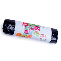 Мешки для мусора 60 л, черные, в рулоне 20 шт., ПНД, 7 мкм, 700х600 мм, Концепция Быта ЭкоДом, 601349 в Железнодорожном