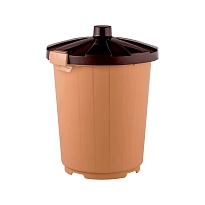 Мусорный бак с крышкой на колесах 105 л бежевый 105 бежевый в Железнодорожном