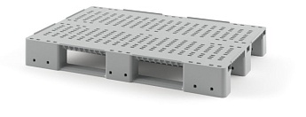 Поддон пластиковый перфорированный (усилен 2 трубами) с бортиками серый в Железнодорожном