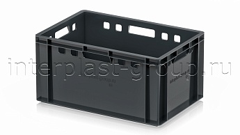 Ящик для мяса и колбасных изделий Е-3 темно-серый в Железнодорожном Ящик для мяса и колбасных изделий Е-3 темно-серый в Железнодорожном