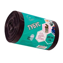 Мешки для мусора 12 л, черные, в рулоне 30 шт., ПНД, 6 мкм, 550х320 мм, Концепция Быта Tubus, 604936 в Железнодорожном