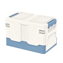 Ящик пластиковый складной белый, дно синее, 370х240х240 мм в Железнодорожном