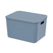 Ящик пластиковый вкладываемый синий 410х305х245 мм в Железнодорожном