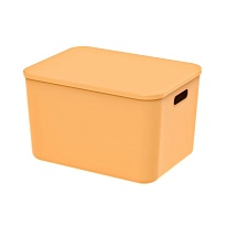 Ящик пластиковый вкладываемый желтый 410х305х245 мм в Железнодорожном