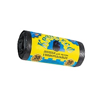 Мешки для мусора 30 л, с ушками, черные, в рулоне 30 шт., ПНД, 8 мкм, 580х460 мм, Крепакоф, 4607075710238 в Железнодорожном Мешки для мусора 30 л, с ушками, черные, в рулоне 30 шт., ПНД, 8 мкм, 580х460 мм, Крепакоф, 4607075710238 в Железнодорожном