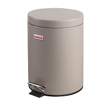 Ведро-контейнер для мусора (урна) с педалью LAIMA Classic, 5 л, серое, матовое, металл, со съемным внутренним ведром в Железнодорожном